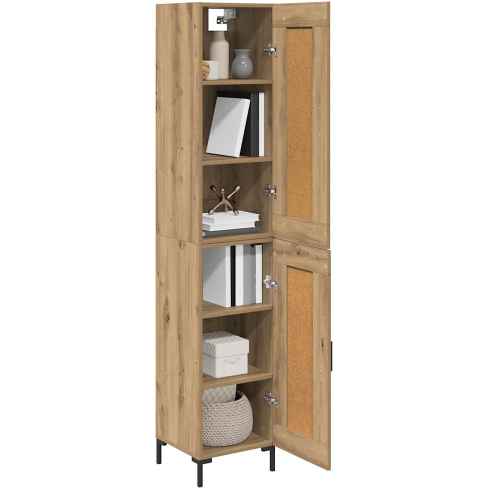 vidaXL 2 Door Artisan Oak Highboard Image 3