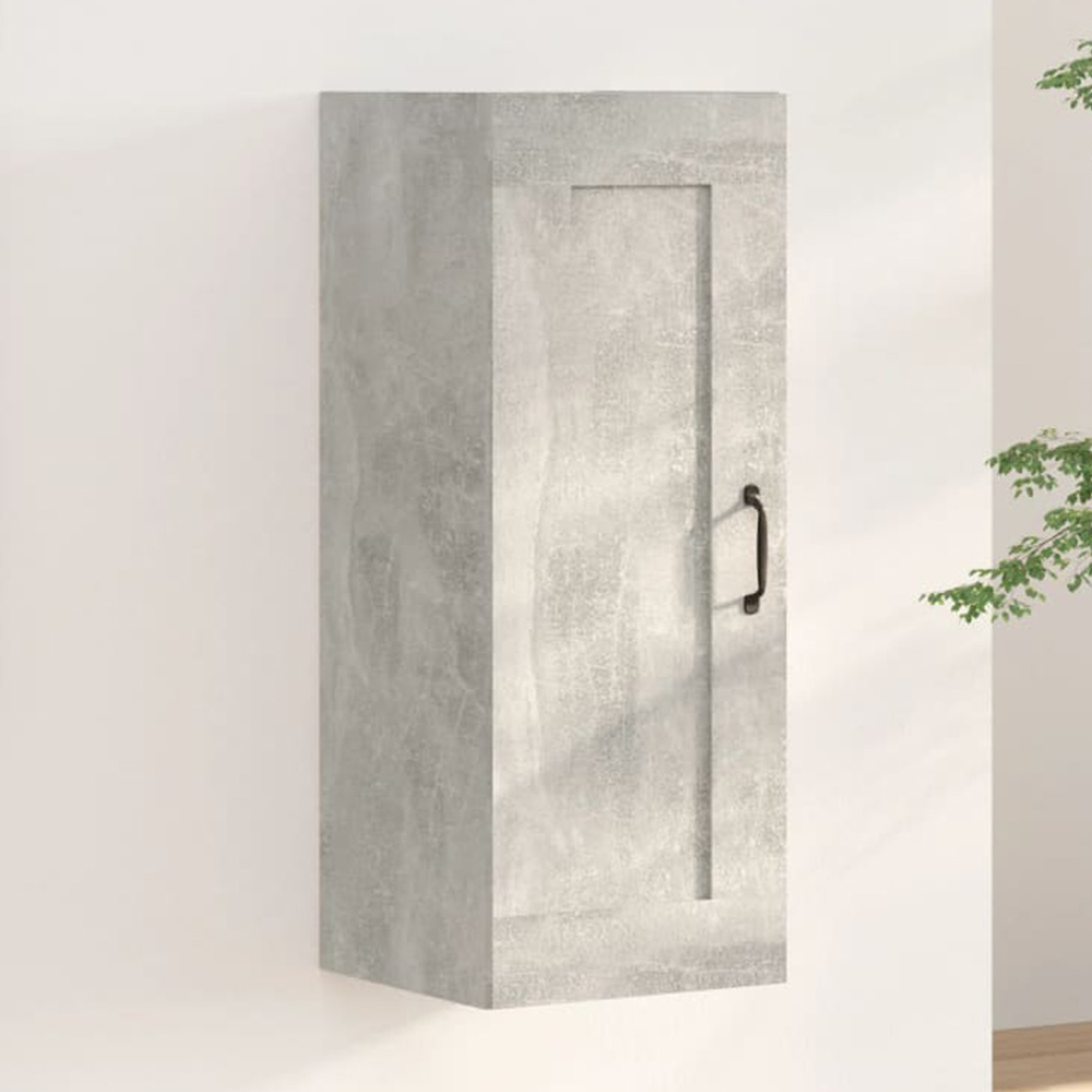 vidaXL Single Door Concrete Grey Wall Cabinet Image 1