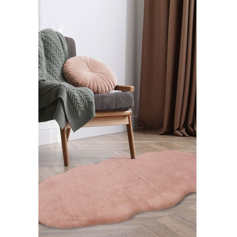 Homemaker Luxurious Faux Fur Blush Rug 70 x 140cm Image 5
