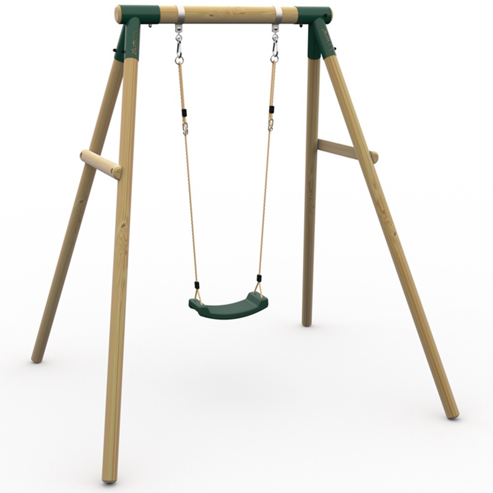 Plum Play Bush Baby Kids Green Wooden Single Swing Set Image 3