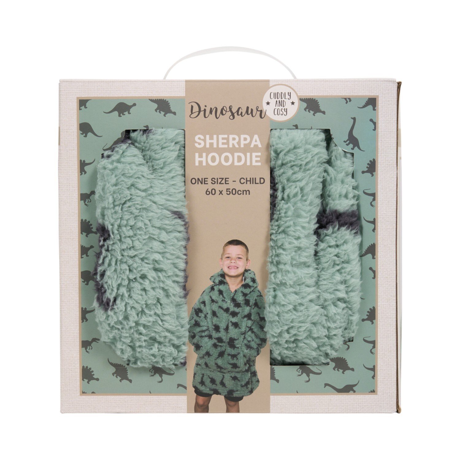 Kids Printed Sherpa Zip Hoodie Image 6