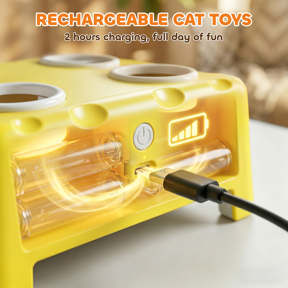 PawHut Interactive Rechargeable Kitten and Adult Cat Toy Image 8