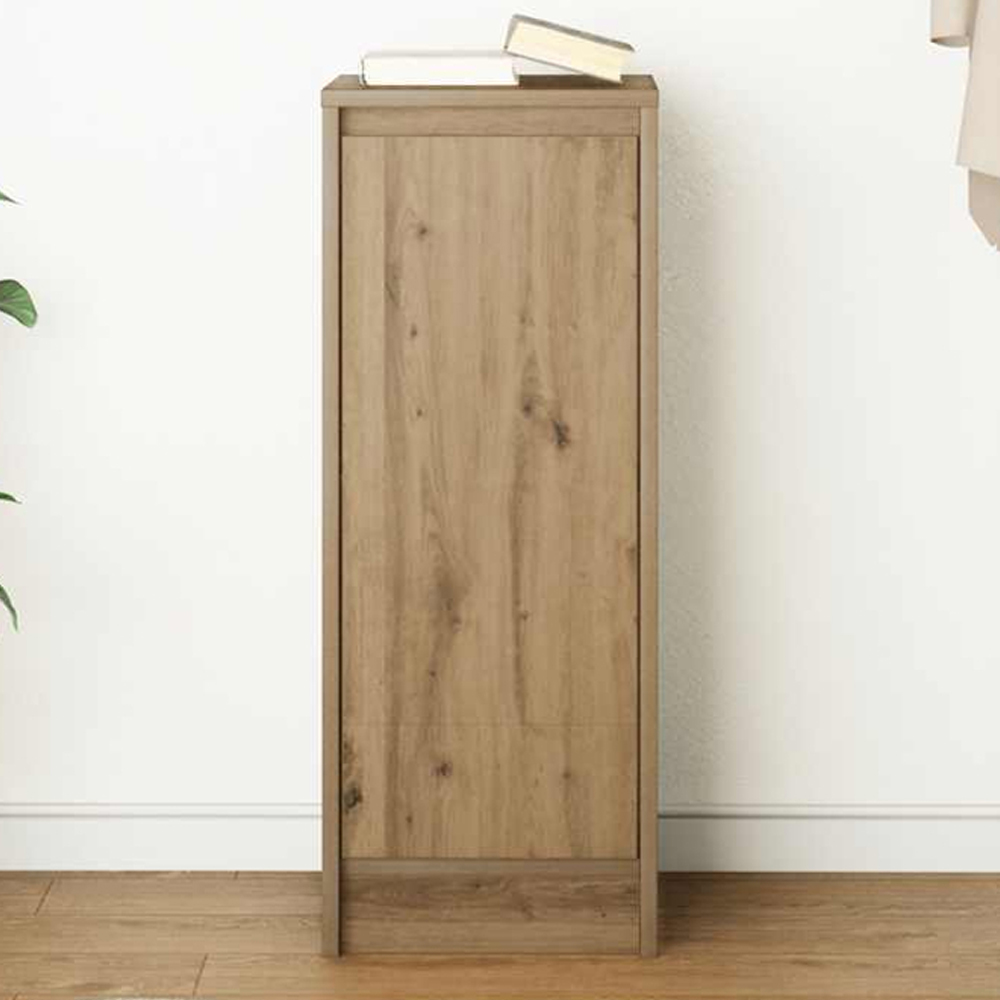 vidaXL Single Door 2 Shelf Artisan Oak Sideboard Image 1