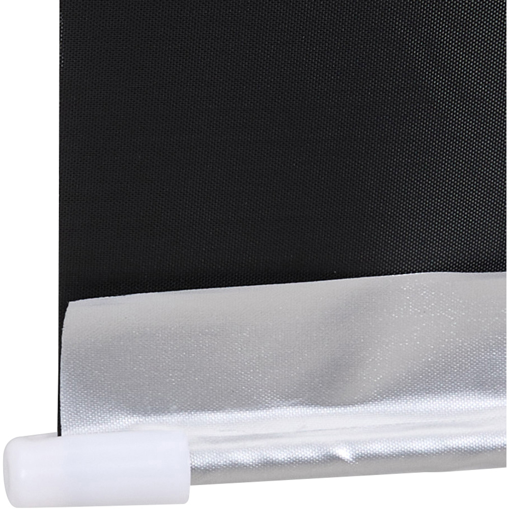 Living and Home Titanium Silver and Black Roller Blinds 50cm 2 Pack Image 3