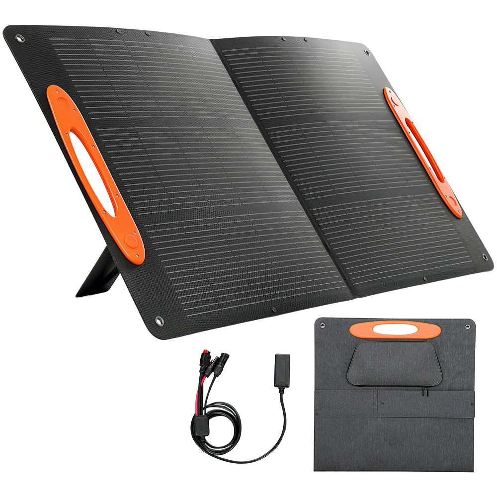 HOMCOM USB-A and USB-C Output Portable Solar Panel Charger 100W Image 1