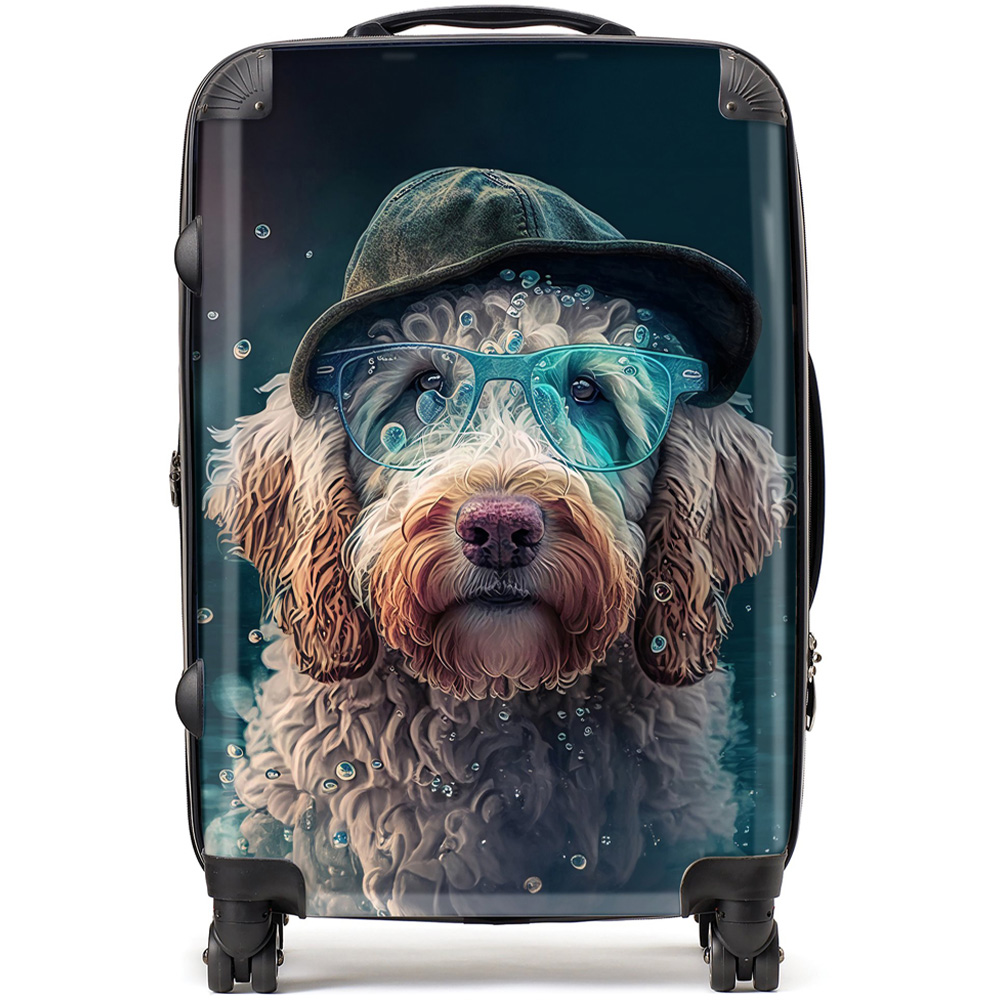 Warren Reed Designer Medium Labradoodle Dog Splashart Suitcase Image 1