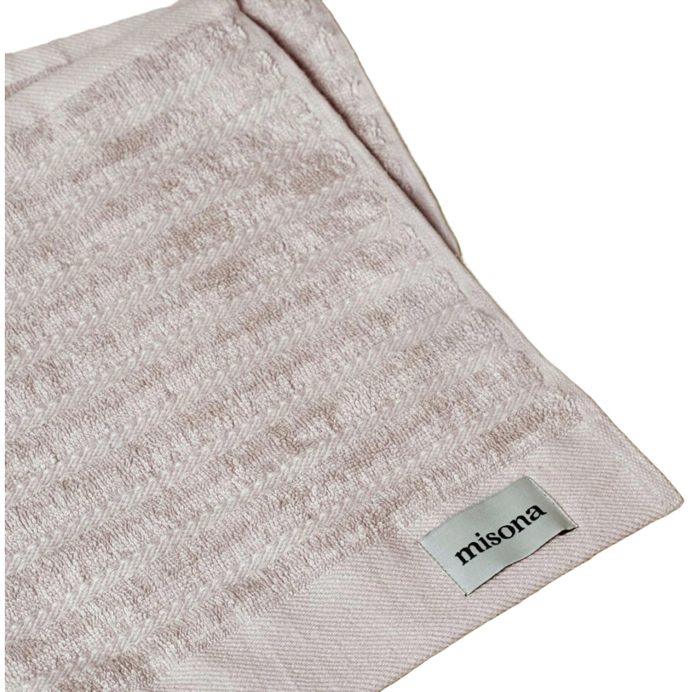 Misona Organic Cotton Light Grey Face Cloth 2 Pack Image 1