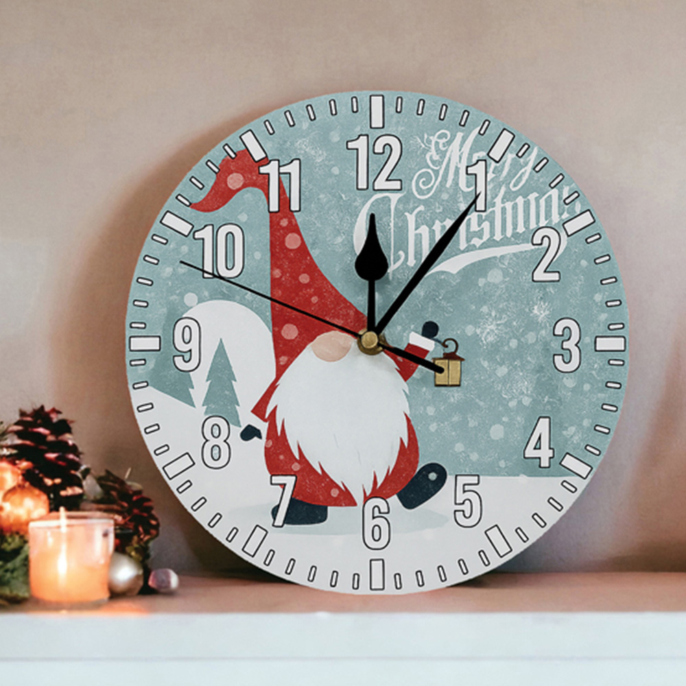 Xmas Haus Festive Santa Gonk Christmas Clock Image 3