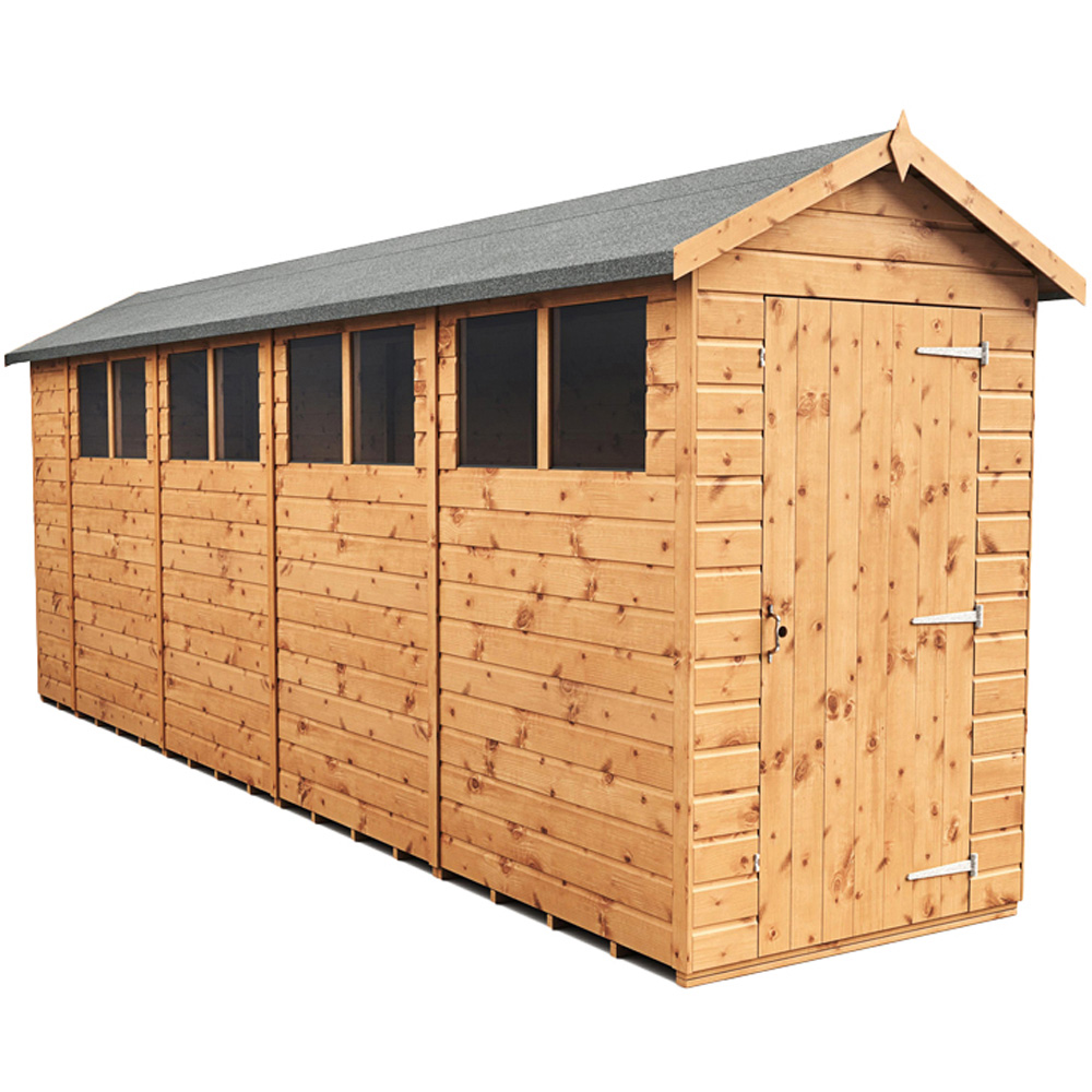 Empire Sheds 4 x 18ft Tongue and Groove Wooden Apex Garden Shed Image 1
