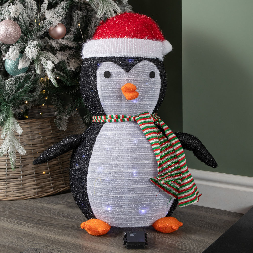 Samuel Alexander 45 Cool White LED Light Up Pop up Penguin Christmas Decoration 72cm Image 1