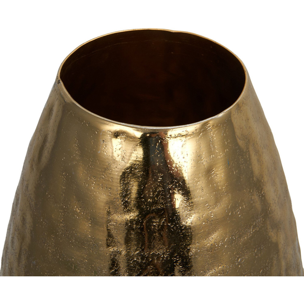 Hammered Champagne Metal Vase Image 2