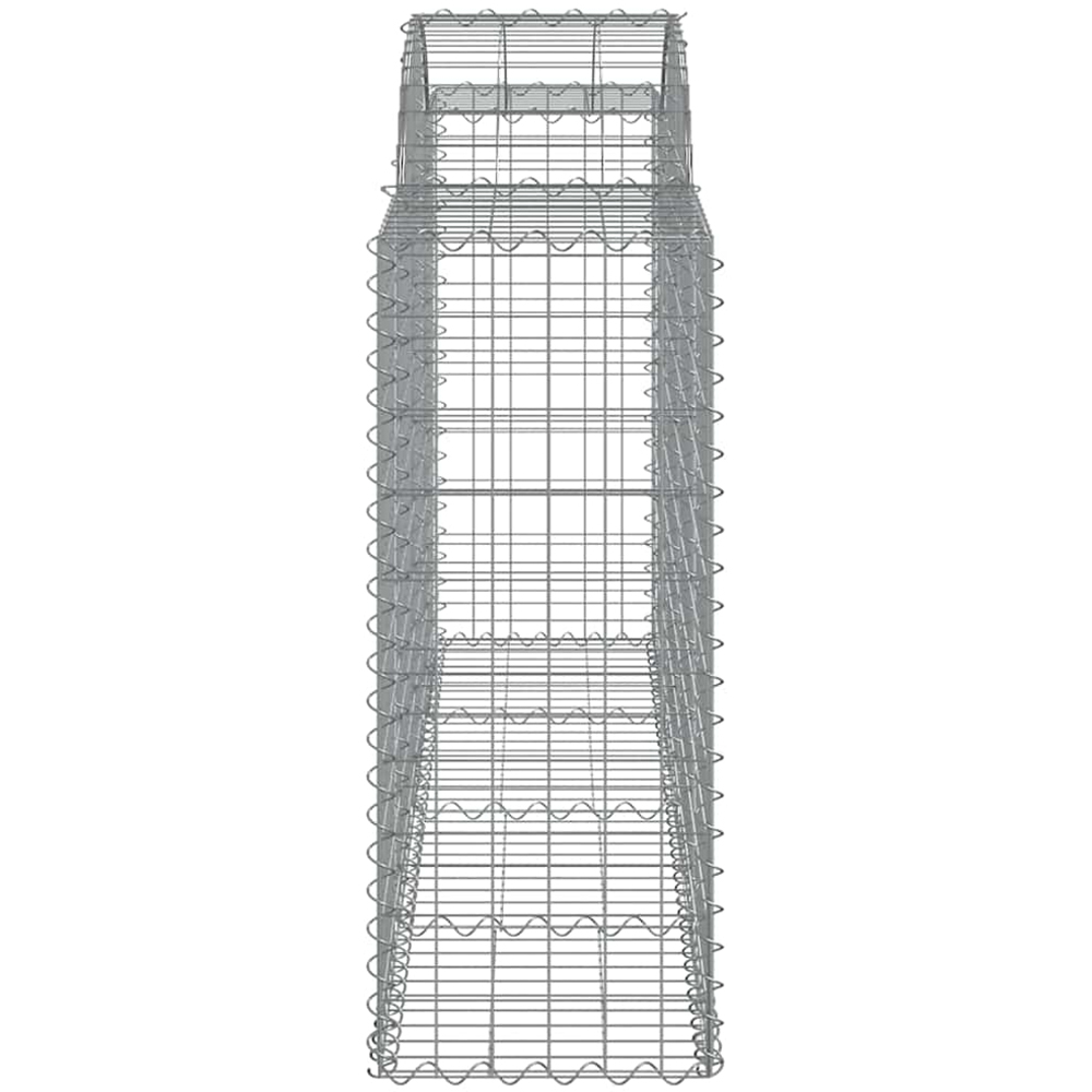 vidaXL Silver Galvanised Iron Arched Gabion Basket 200 x 50 x 100/120cm 8 Pack Image 3