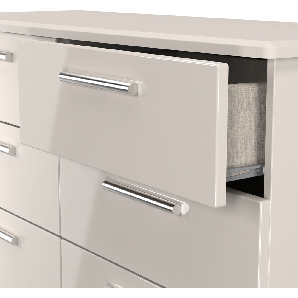 Crowndale Knightsbridge 6 Drawer Kashmir Gloss Wide Chest of Drawers Ready Assembled Image 6
