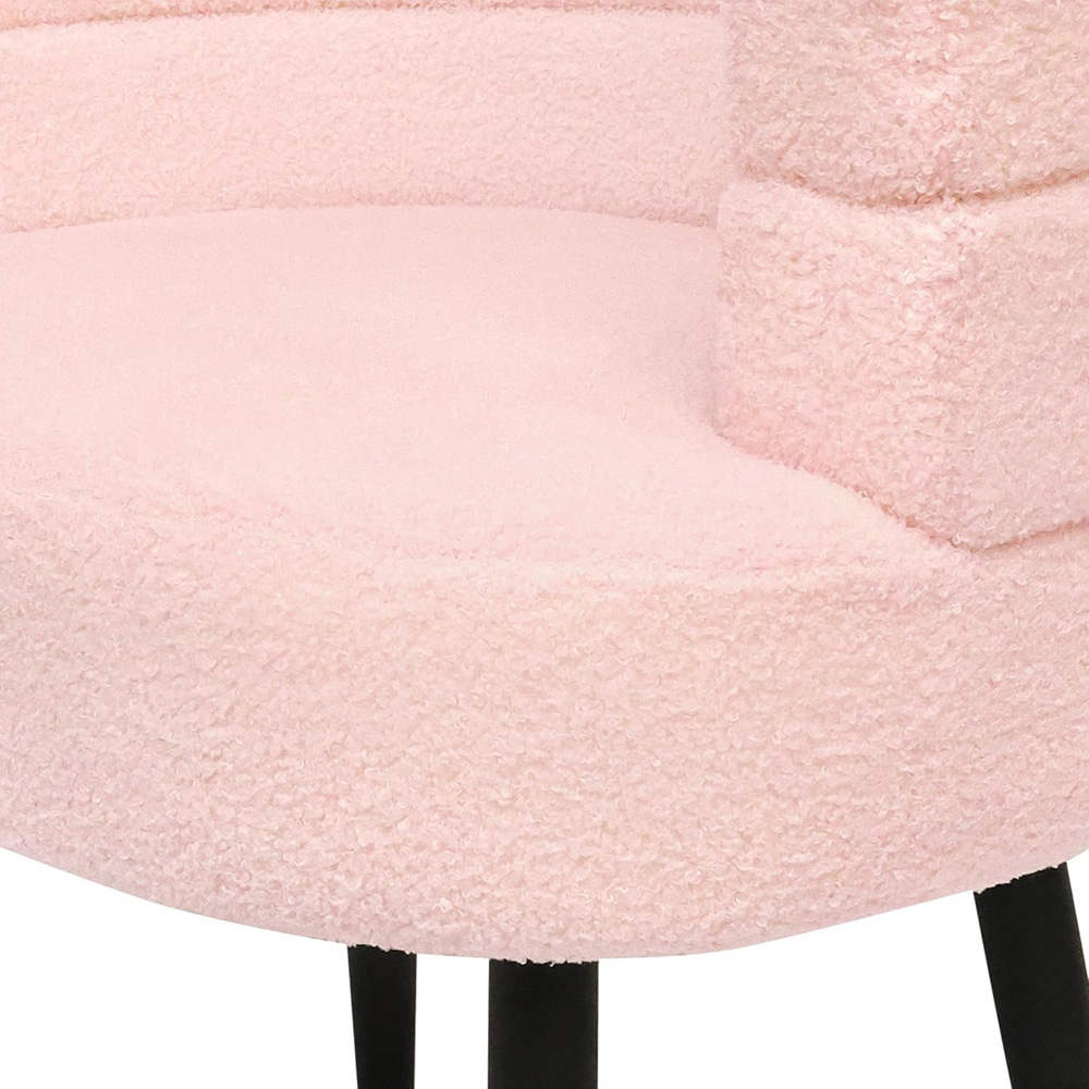 Alivio Pink Sherpa Sofa Chair Image 5