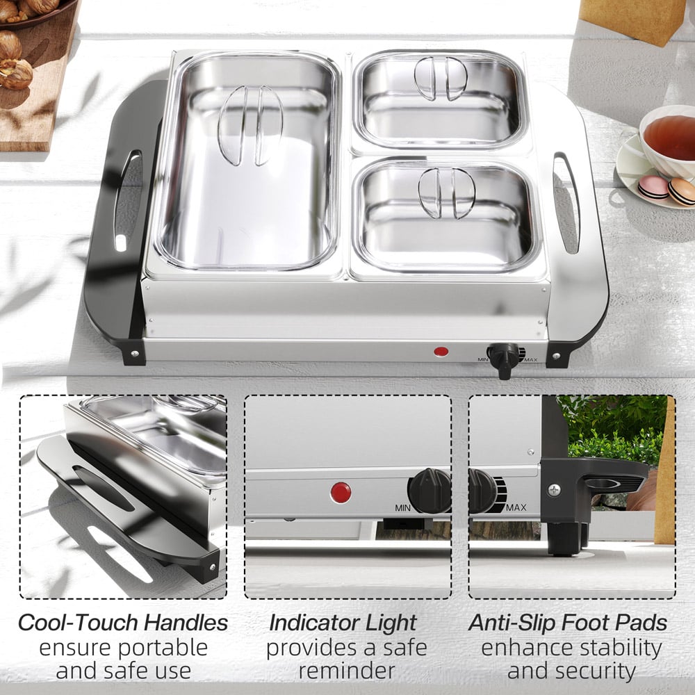 HOMCOM 800-214V70SR 4.5L Electric Food Warmer Image 8