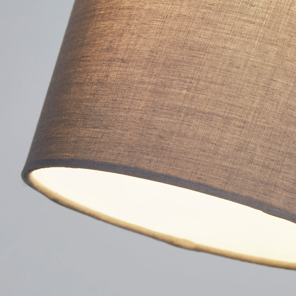 Lighting Collection Yates Dark Grey Cylinder Lamp Shade 16cm Image 4