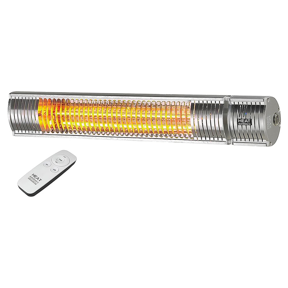 Shadow Silver Ultra Low Glare Patio Heater with Remote 1500W Image