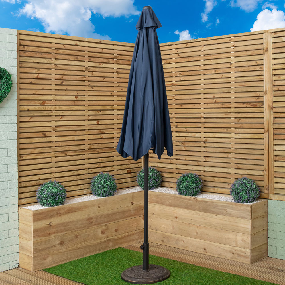 Samuel Alexander Havana Blue Crank Handle Garden Parasol 2.7m Image 3