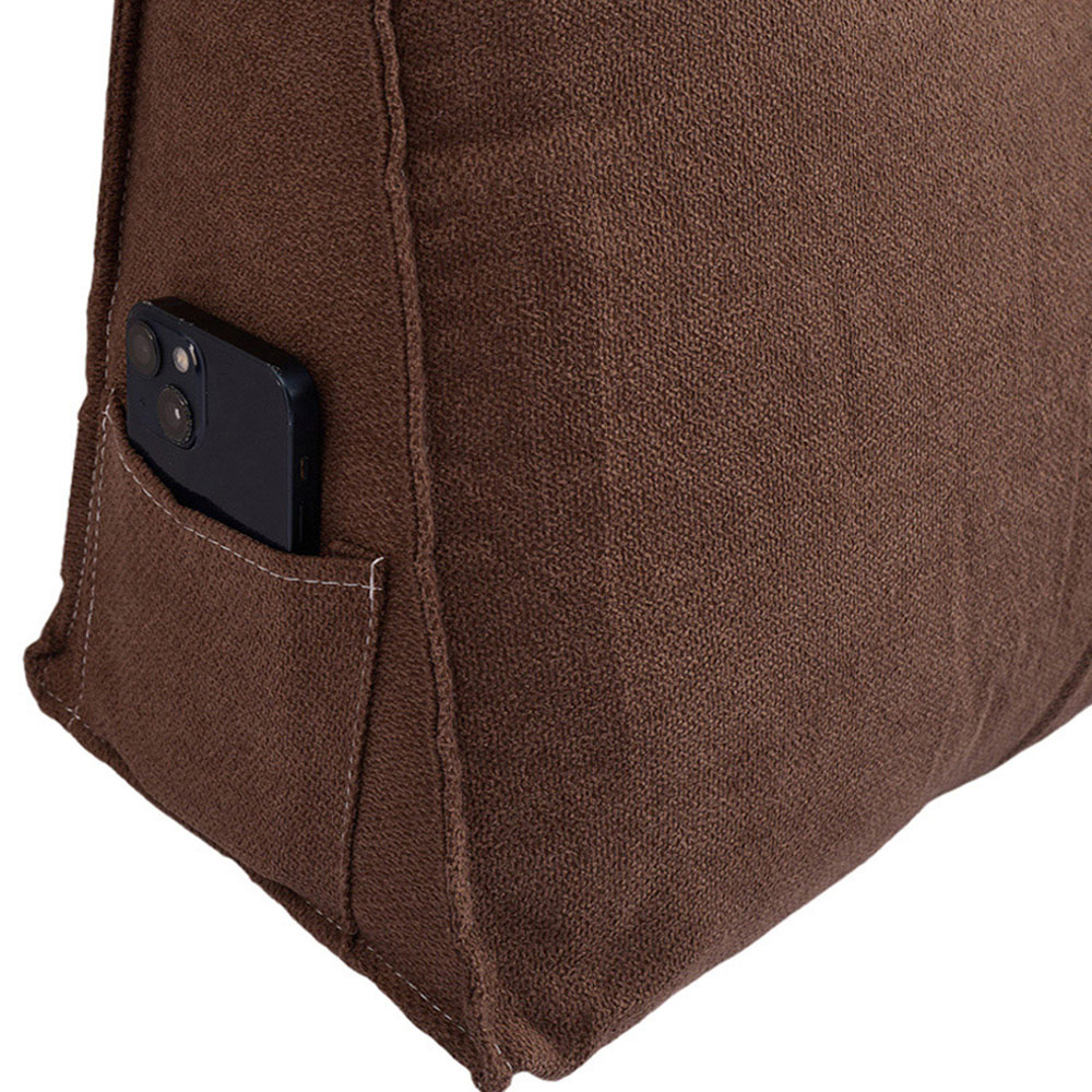 Living and Home Coffee Wedge Headboard Pillow with Side Pocket 180 x 50cm Image 6