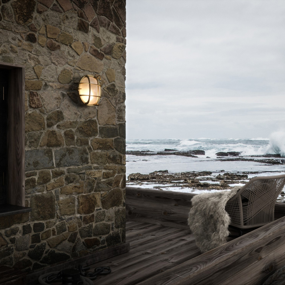 Nordlux Polperro Brass Outdoor Wall Light Image 6