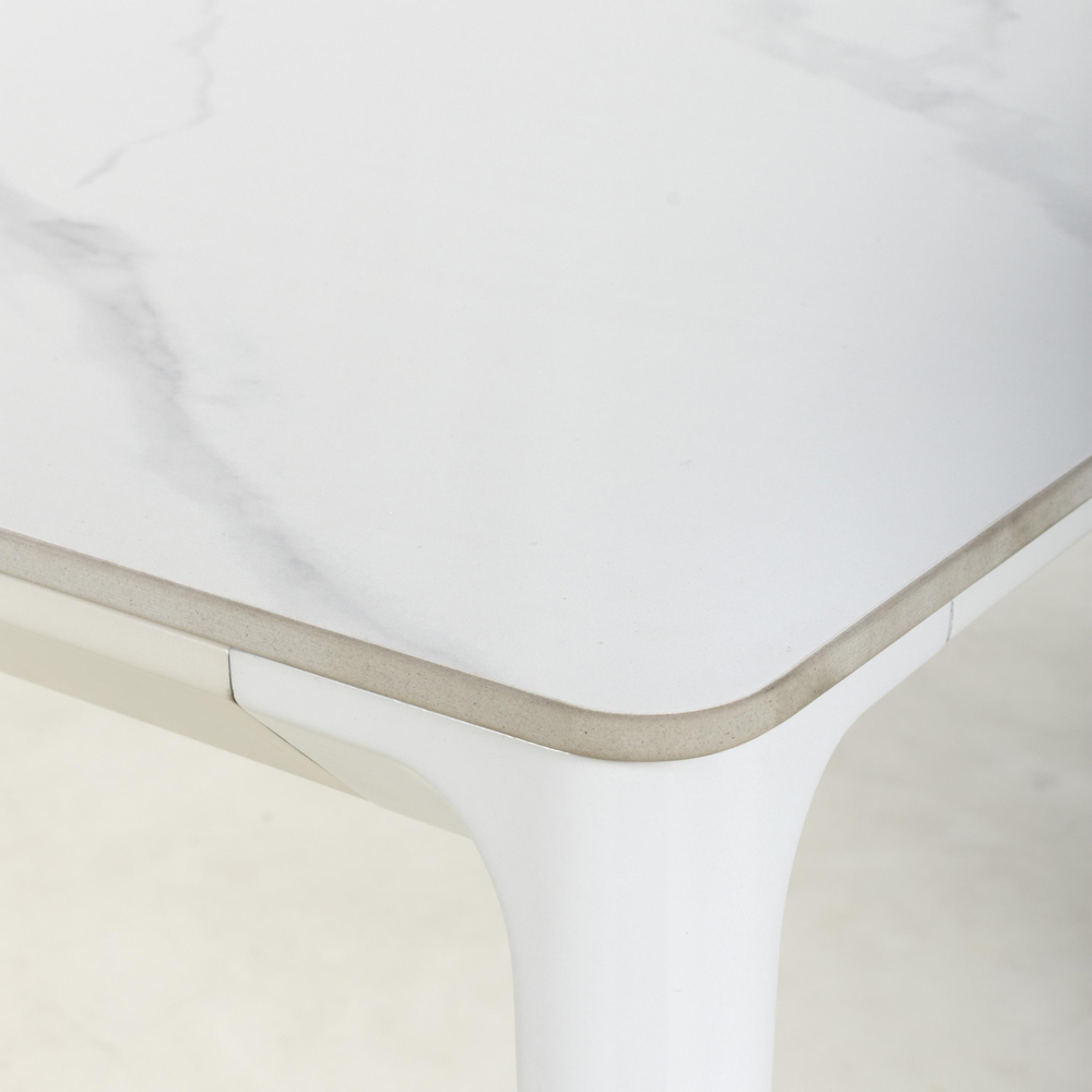 Shankar Montreal 6 Seater White Dining Table Image 5