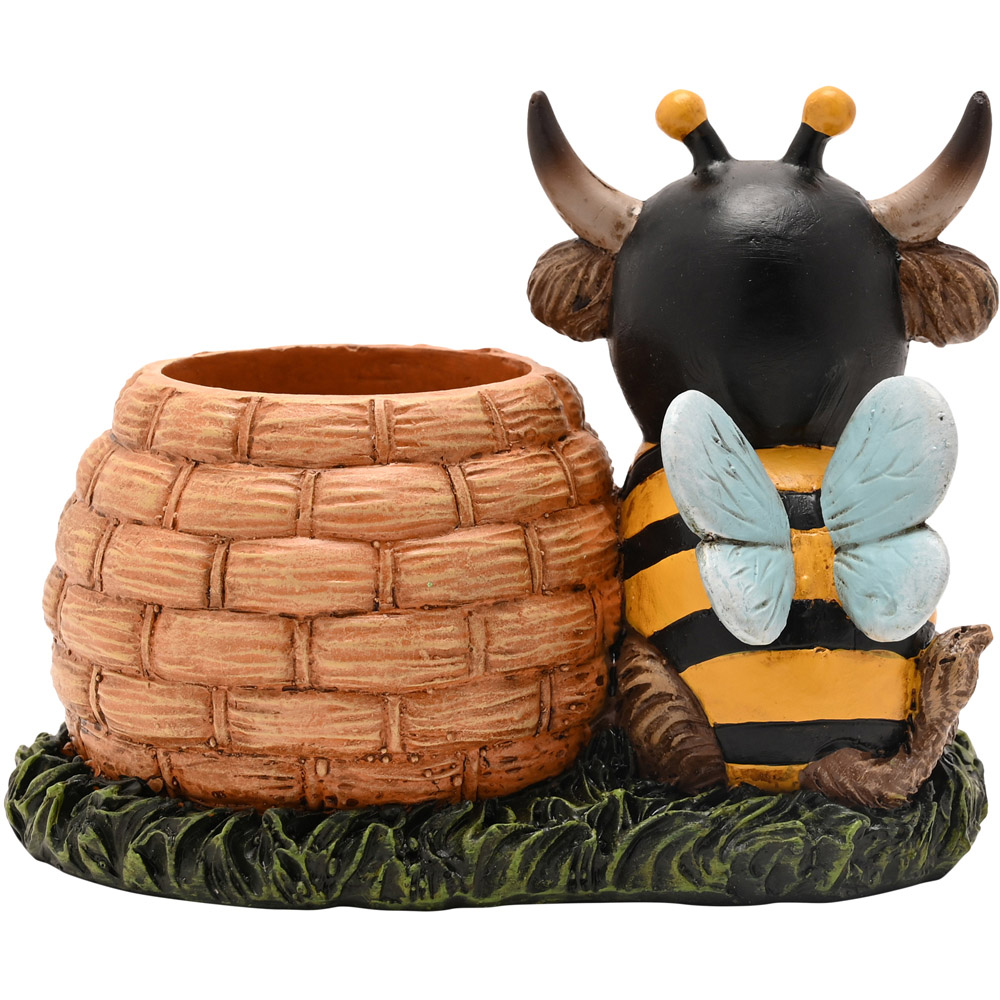 Country Living Highland Cow with Beehive Planter Image 5