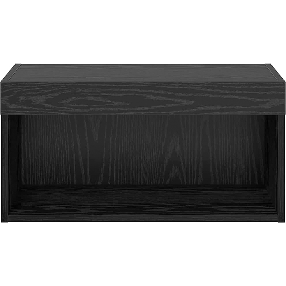 vidaXL Single Shelf Black Oak TV Cabinet with LED Lights Image 7