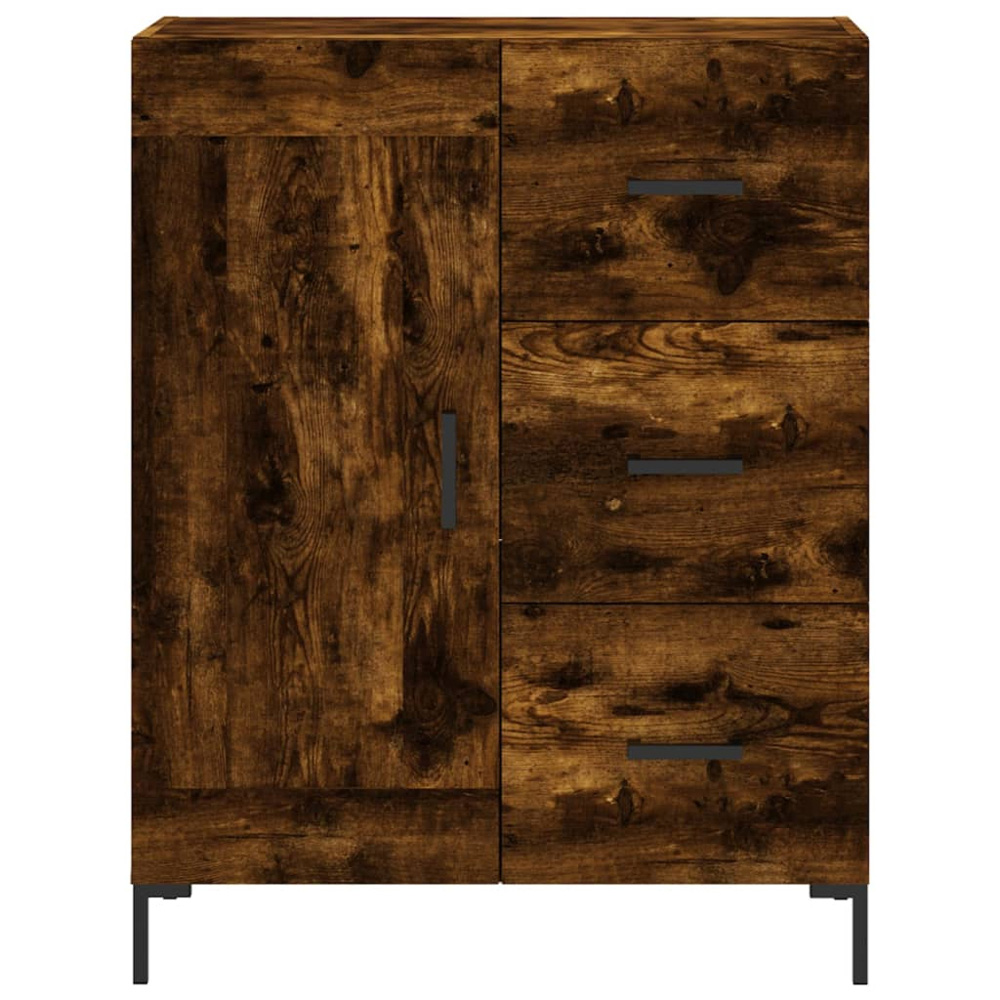 vidaXL 3 Door 3 Drawer Smoked Oak Highboard Image 8