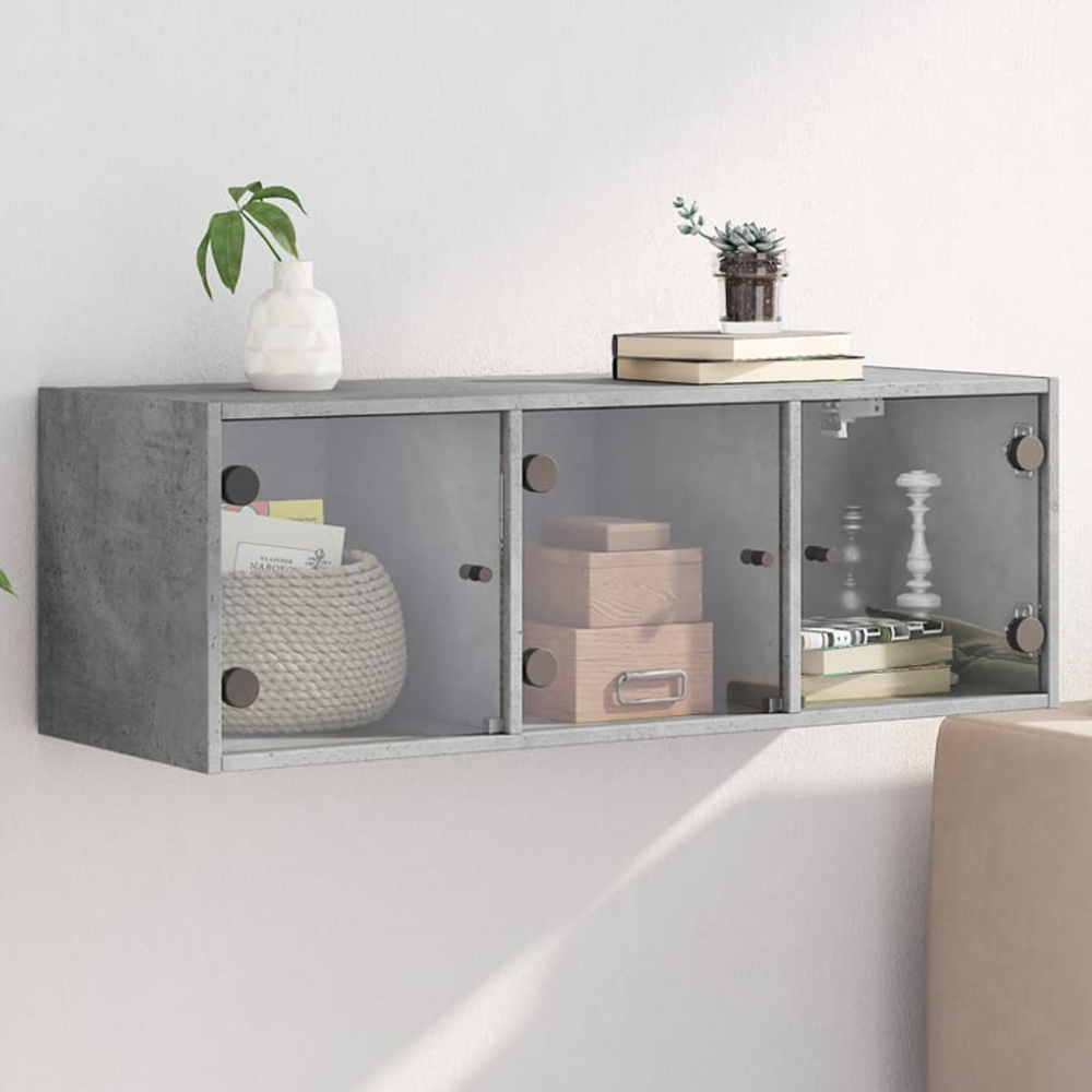 vidaXL 3 Door Grey Sonoma Wall Cabinet Image 1