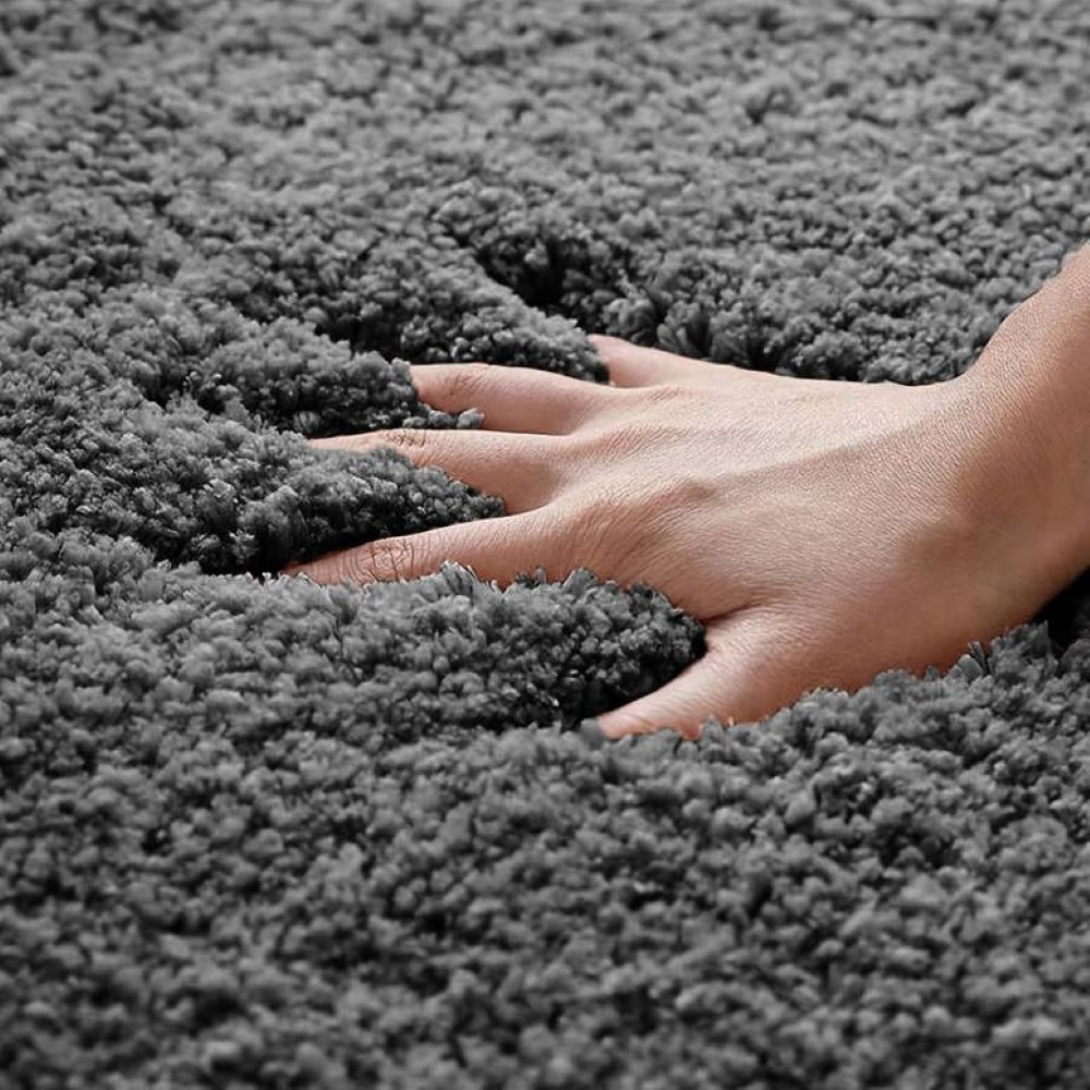 Allure Bath Fashions Charcoal Grey Microfibre Luxury Non-Slip Pedestal Mat 50 x 50cm Image 4