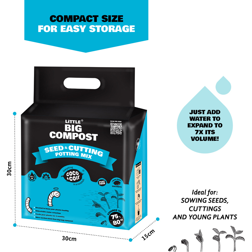 Coco & Coir Little Big Compost Seed and Cutting Compost 75L Image 8