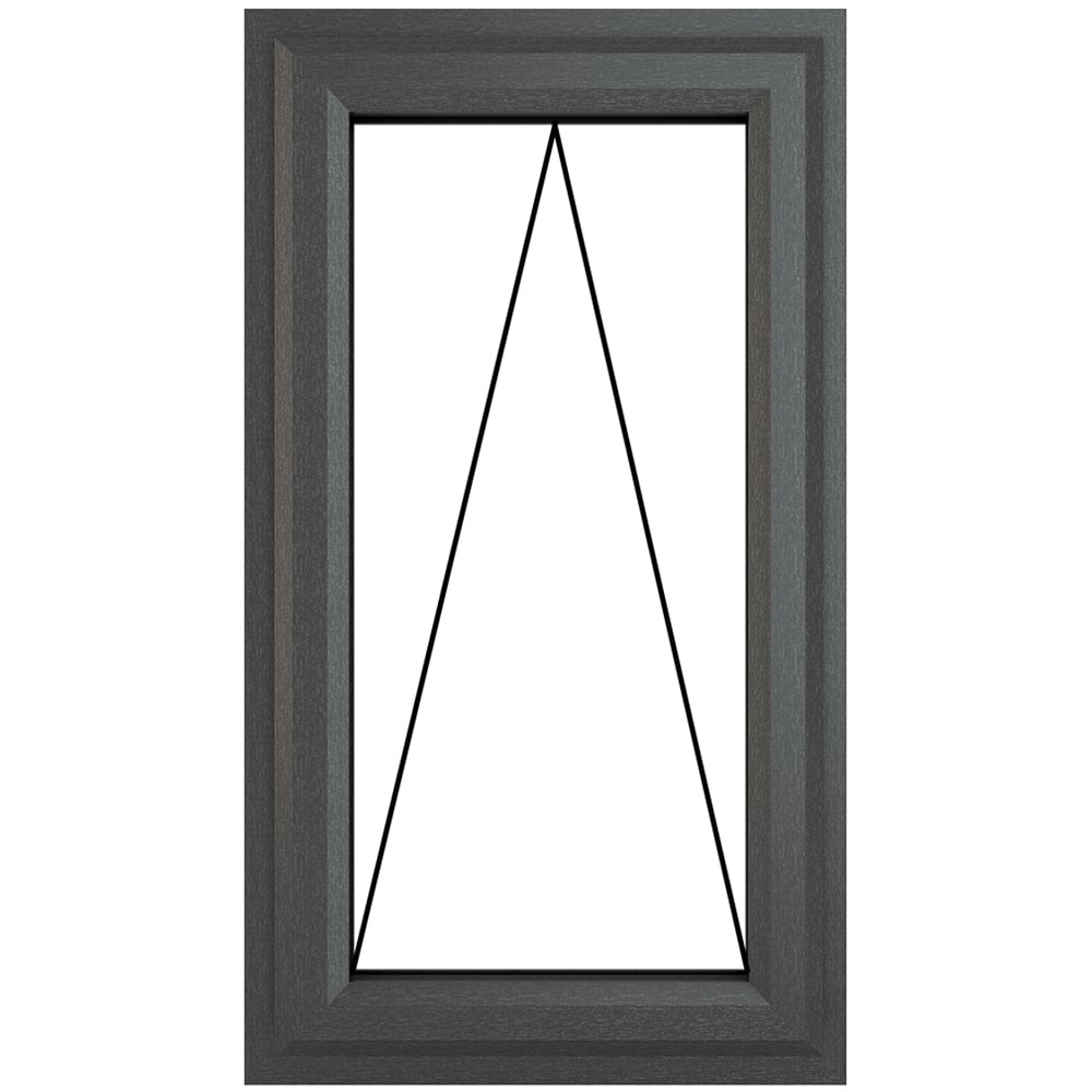 Crystal uPVC Double Glazed Window Top Hung Opener Grey White Clear Glass 610x1040mm Image 2