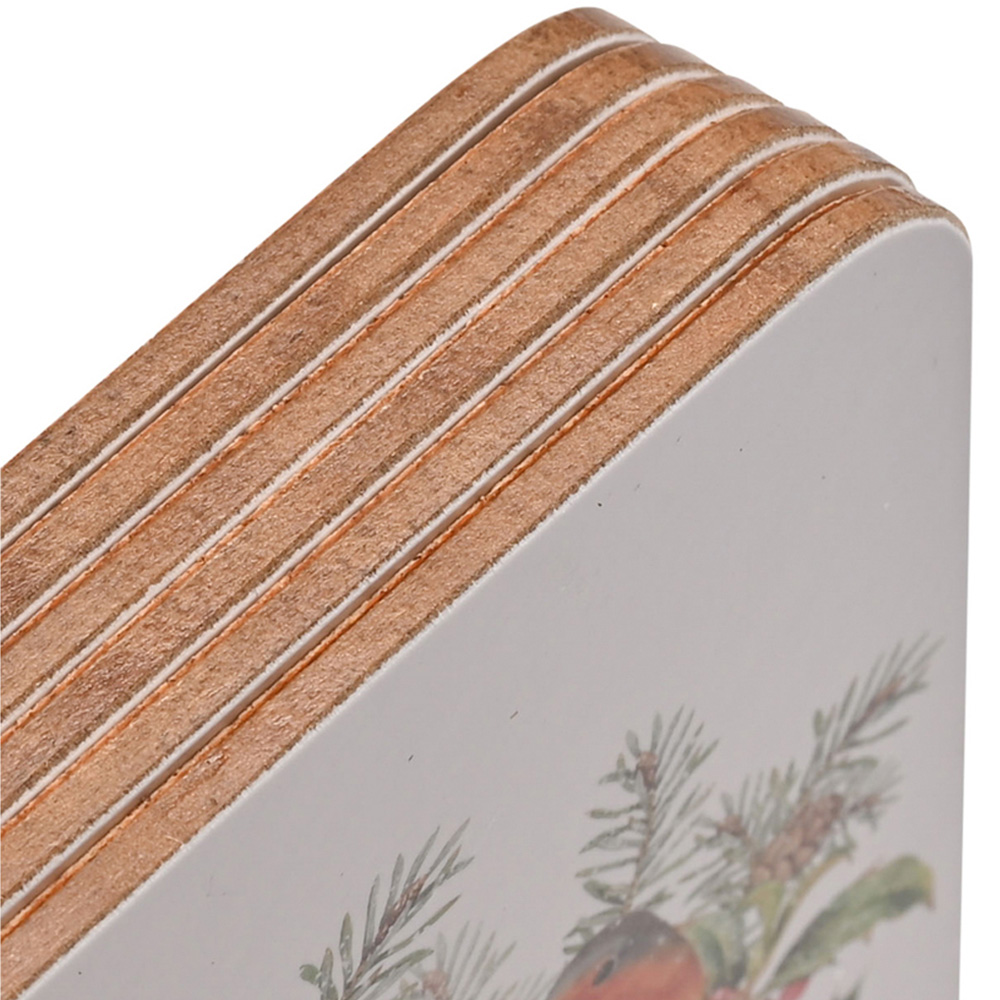 The Seasonal Gift Co. 4 Piece Robin Coasters Set Image 2