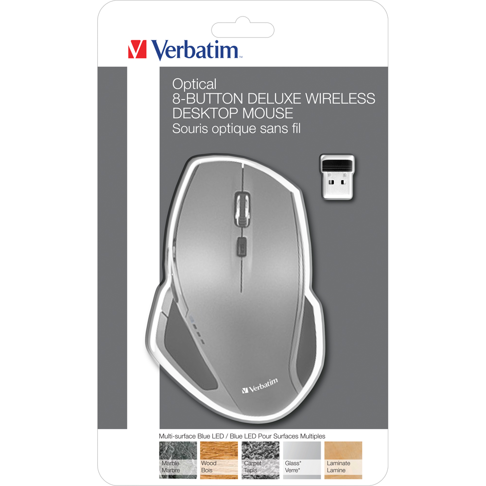 Verbatim Black Wireless 8 Button Deluxe Mouse Image 2