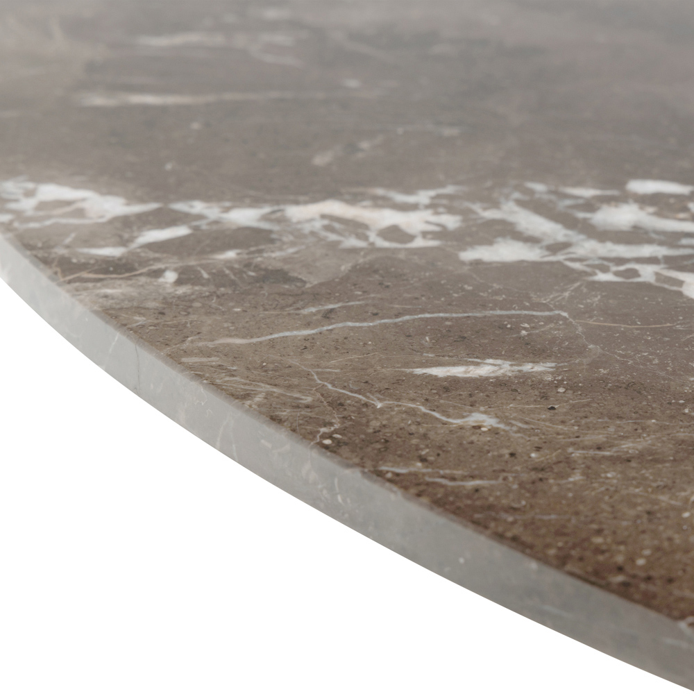 Florence Heaven 4 Seater Dining Table Brown Polished Marble Image 5