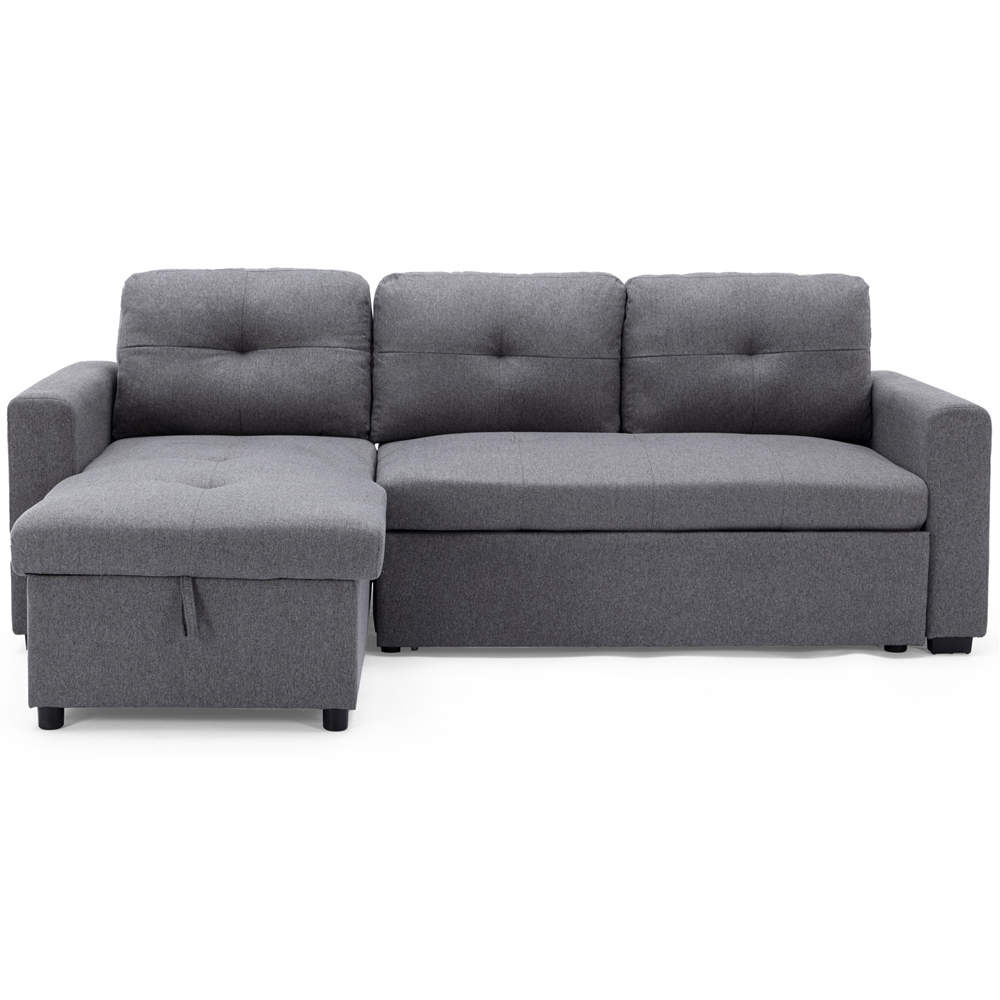 Furniture Online Newport 3 Seater Grey Corner Sofa Bed with Storage Image 3