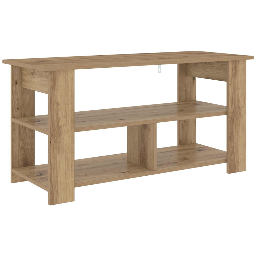 vidaXL 2 Shelf Artisan Oak Wide TV Stand Image 7
