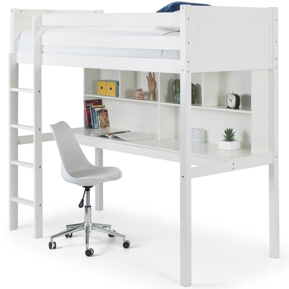 Julian Bowen Titan Single Surf White High Sleeper Workstation Image 4