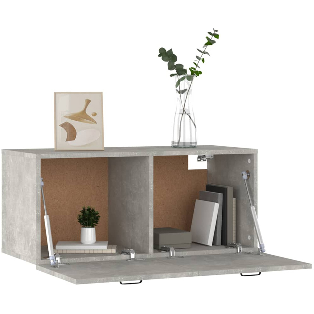 vidaXL 2 Door Concrete Grey Wall Cabinet Image 3