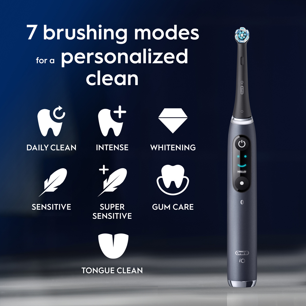 Oral-B iO 9 Black Onyx Edition Electric Toothbrush with Travel Case and Fast Charger Image 3