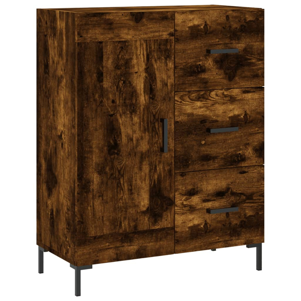 vidaXL 3 Door 3 Drawer Smoked Oak Highboard Image 7