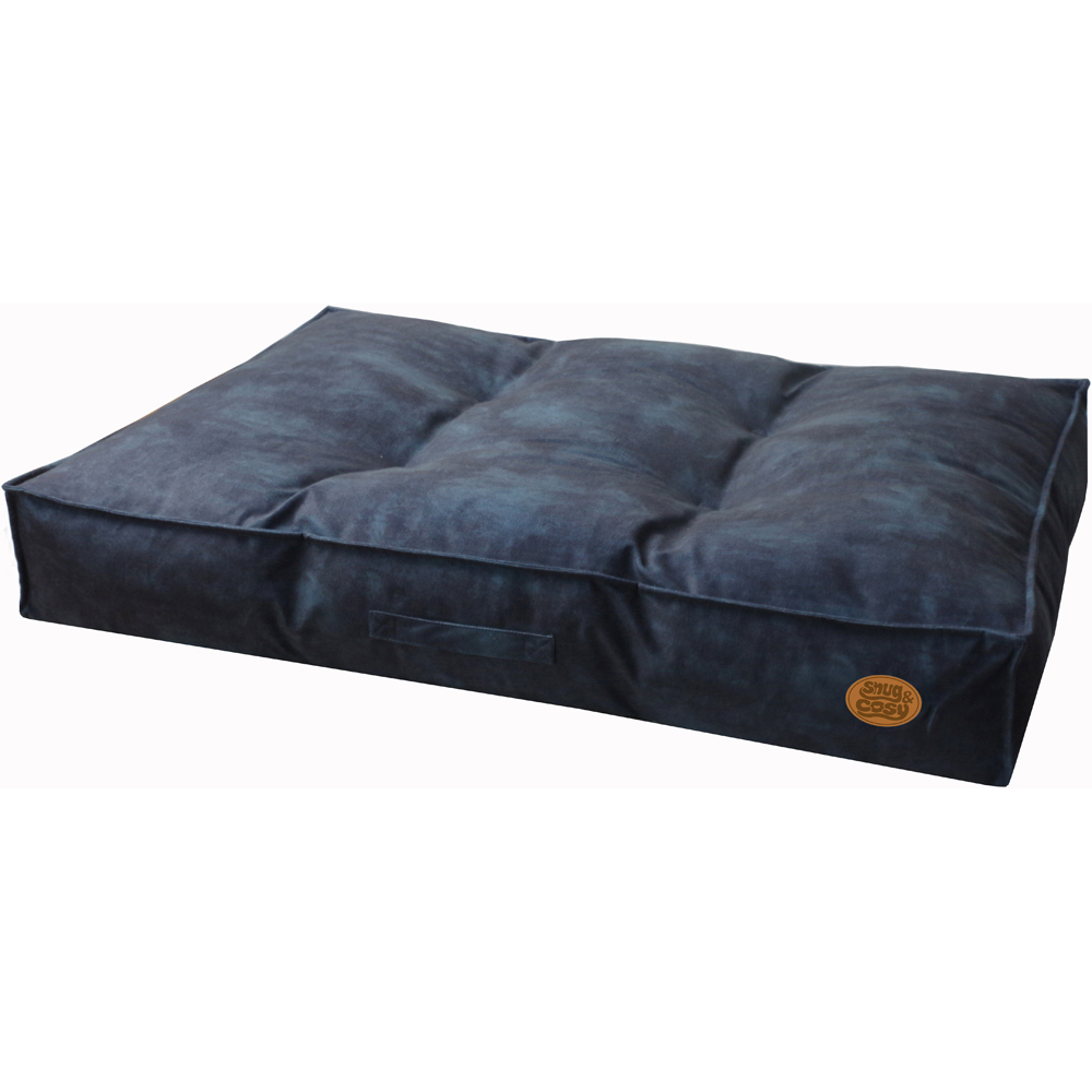 Snug & Cosy Windsor Large Navy Dog Lounger Bed Image 1