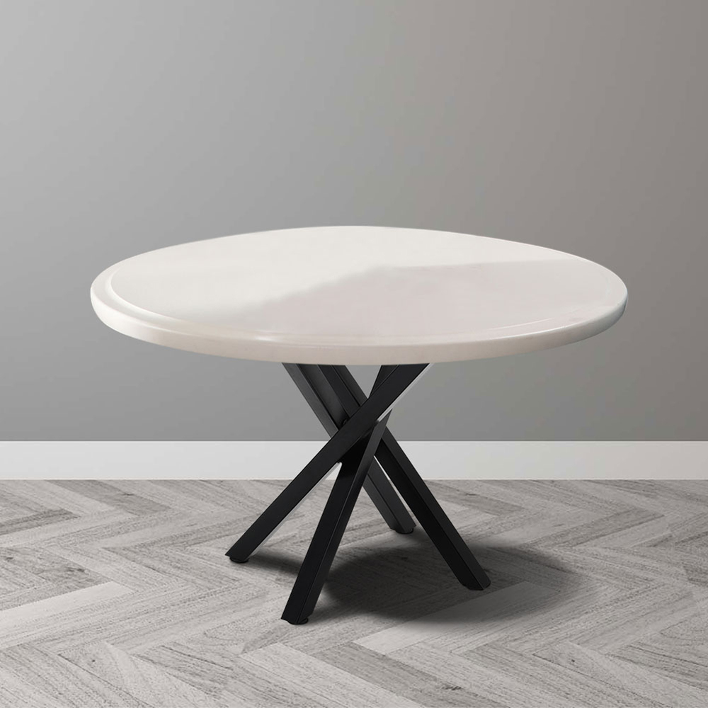 Living and Home Set of 4 Black Criss Cross Metal Table Legs Image 2