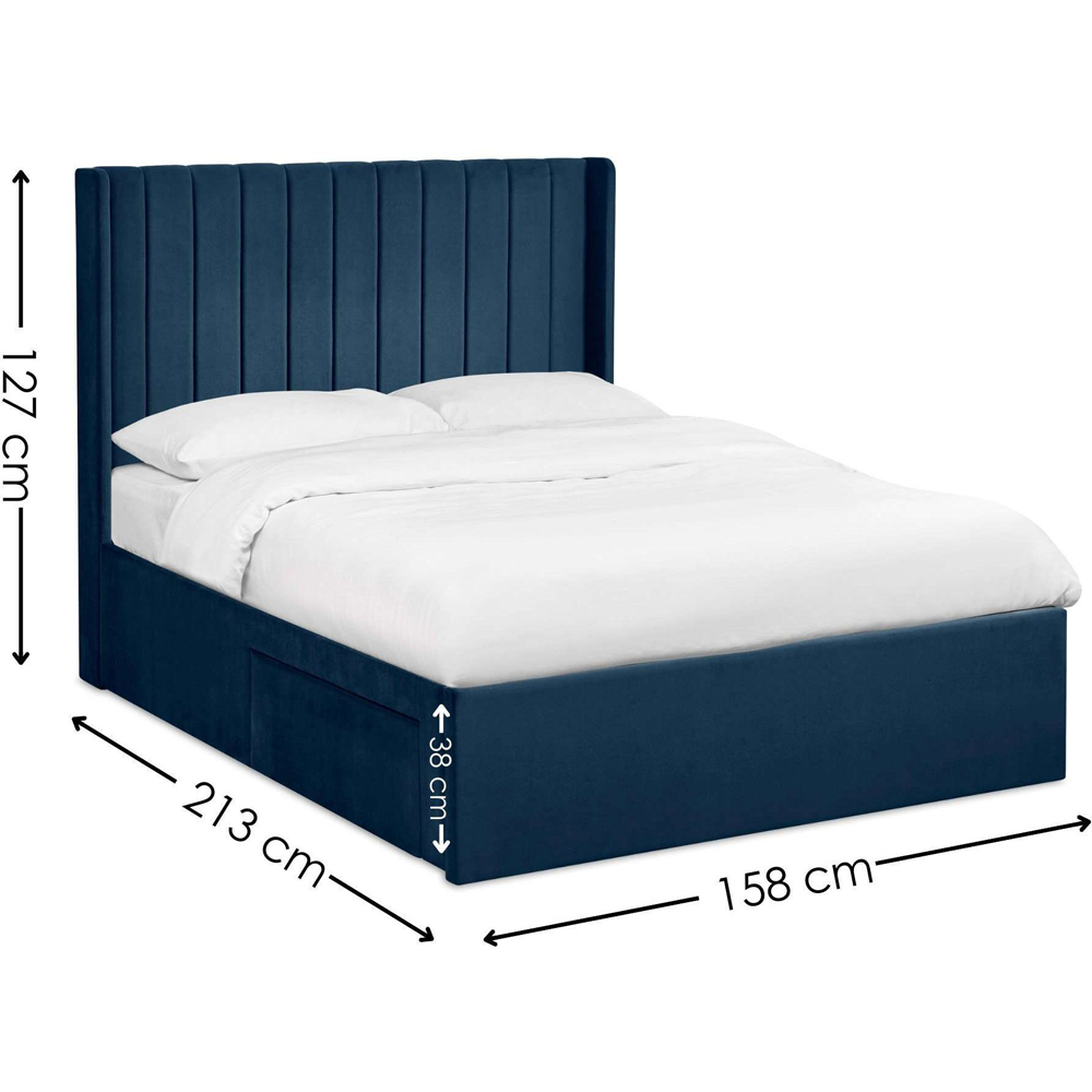 Julian Bowen Leila Royal Blue King Size Bed with Dual Storage Door Image 9