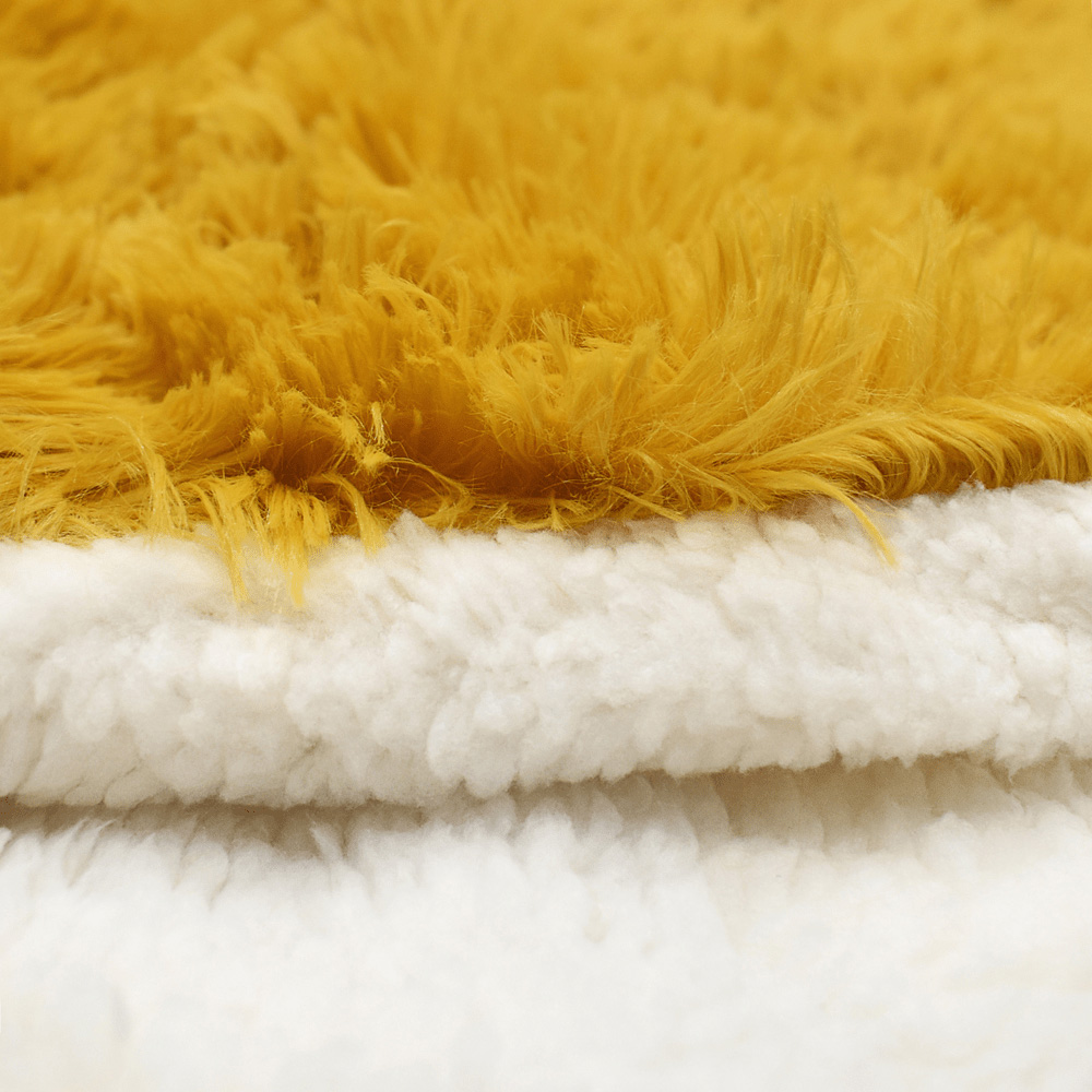 Velosso Alaska King Size Ochre Faux Fur Duvet Set Image 2