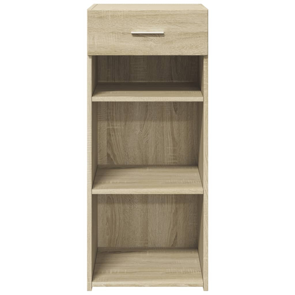 vidaXL Single Drawer 3 Shelf Sonoma Oak Sideboard Image 4