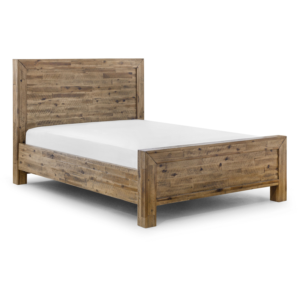 Julian Bowen Hoxton Super King Rustic Oak Wooden Bed Frame Image 3