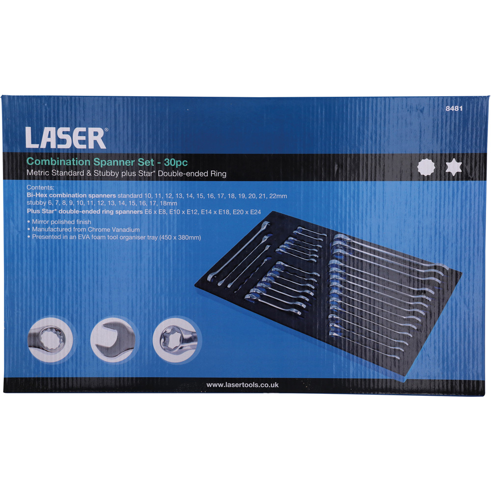 Laser Combination Spanner Set 30 Pack Image 4