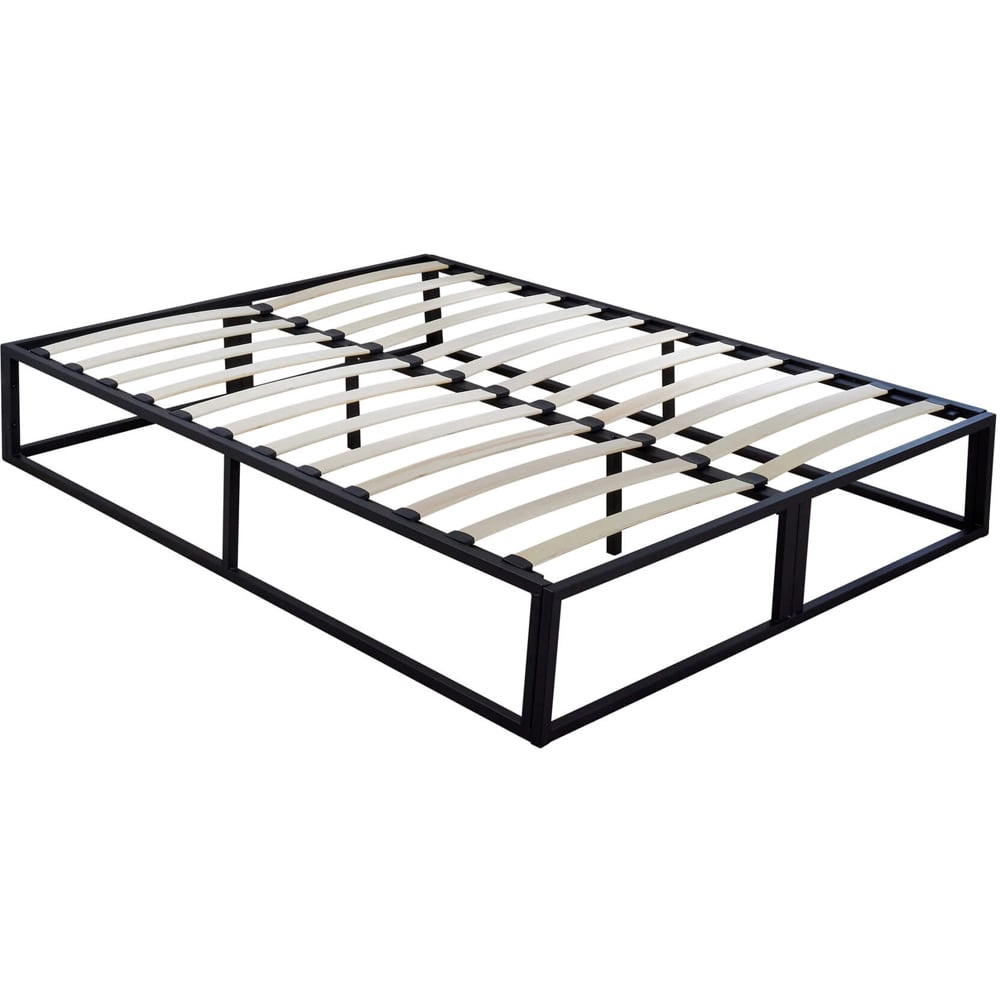 Home Source Double Black Metal Platform Bed Base Image 2
