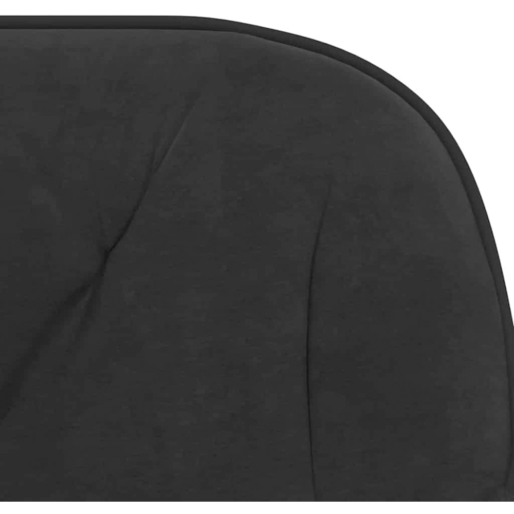 vidaXL Black Velvet Height-Adjustable Swivel Office Chair Image 6